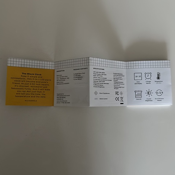 CloudNola Small Block Clock - Picture 6 of 6